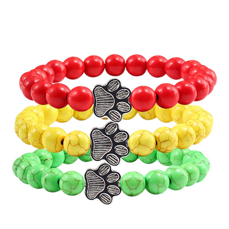 

Браслет из матового бисера Green Pine Black Dog Claw с литой и эластичной веревкой