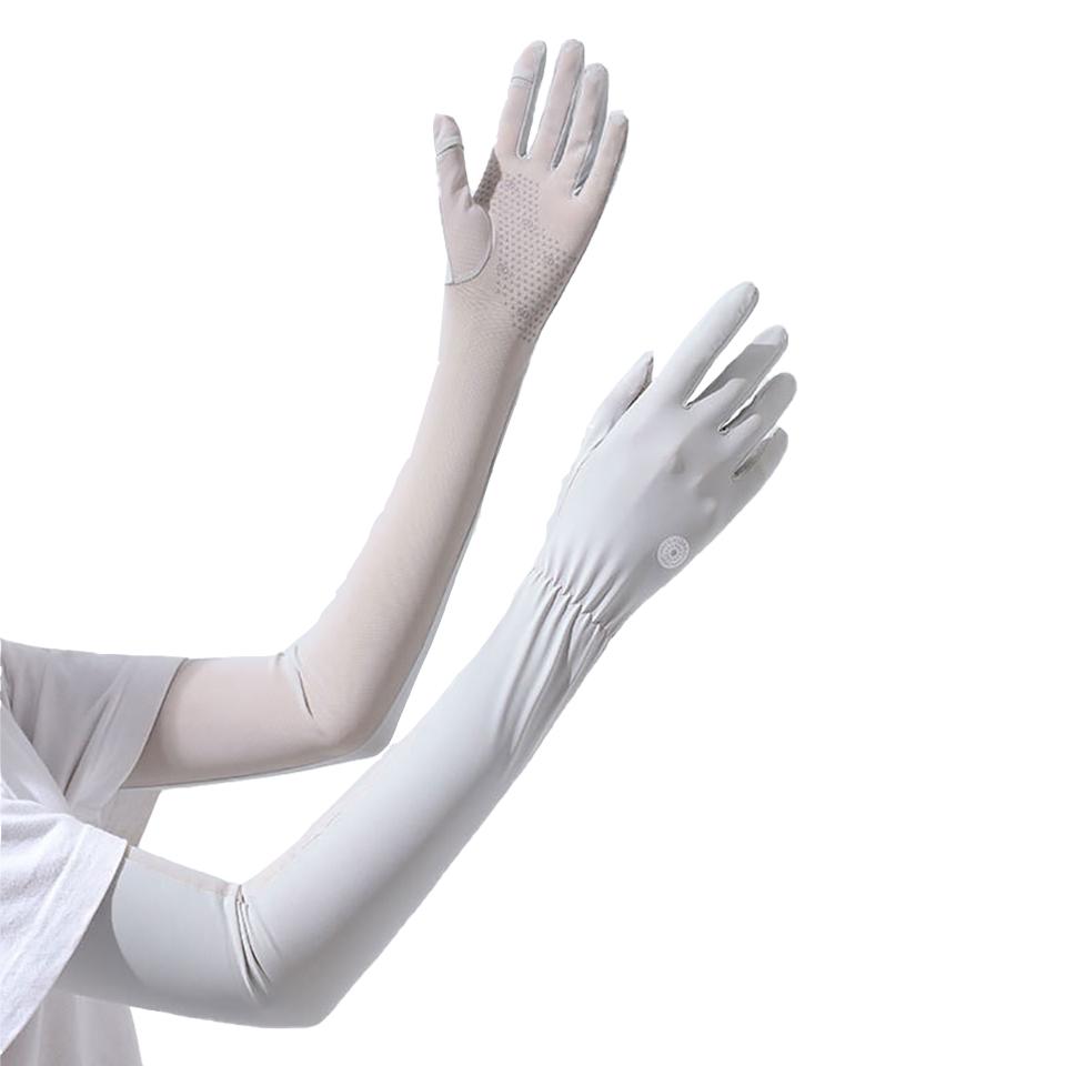 

Durable And Safe 1Pair Upf50+ Summer Sunscreen Sleeve Anti-Slip Open Finger Ice Sleeve Outdoor Cycling Uv Sunscreen Gloves Running Fishing