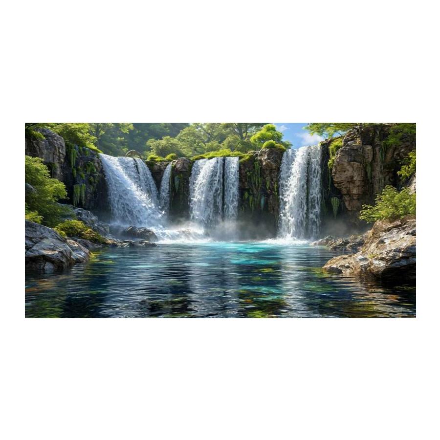 Diamant Mosaik Regenbogen Wasserfall Landschaft Großformat DIY Diamantmalerei Vollbohrer Landschaft Schmuck Kreuzstich Bild Wanddekor