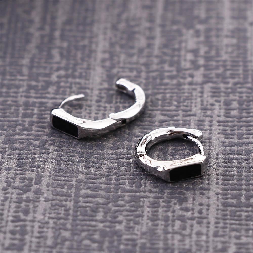 Party Silver Plate Street Wear Punk Ear Buckle Men Accessories Korean Earrings Men Hoop Earrings
