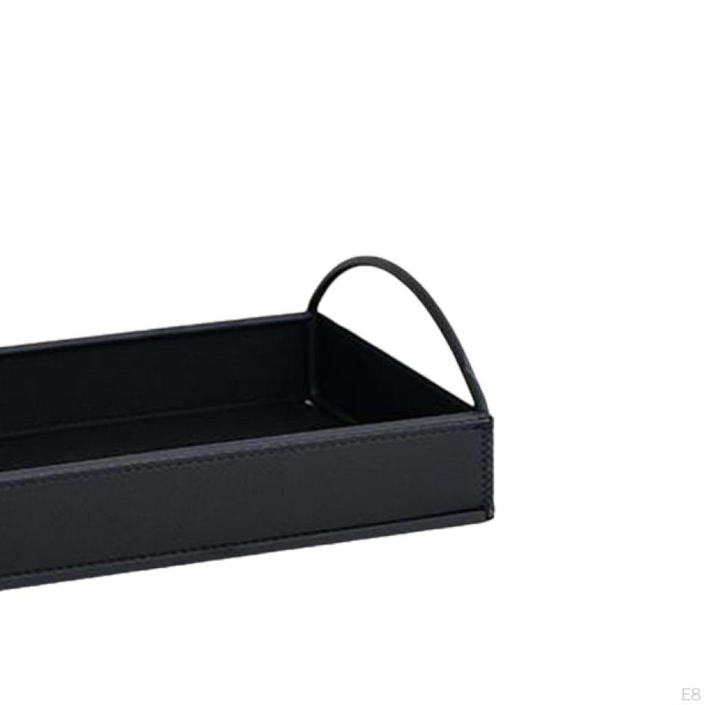 Valet Tray for Keys Wallets Bedside Decor Desk Organizer with Handles Desktop Storage Vanity