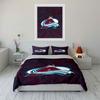 Red "A" Logo with Blue and White Design Print Bedding Set Duvet Cover Pillowcases (1* Duvet Cover 2* Pillowcases Do Not Include Comforter)