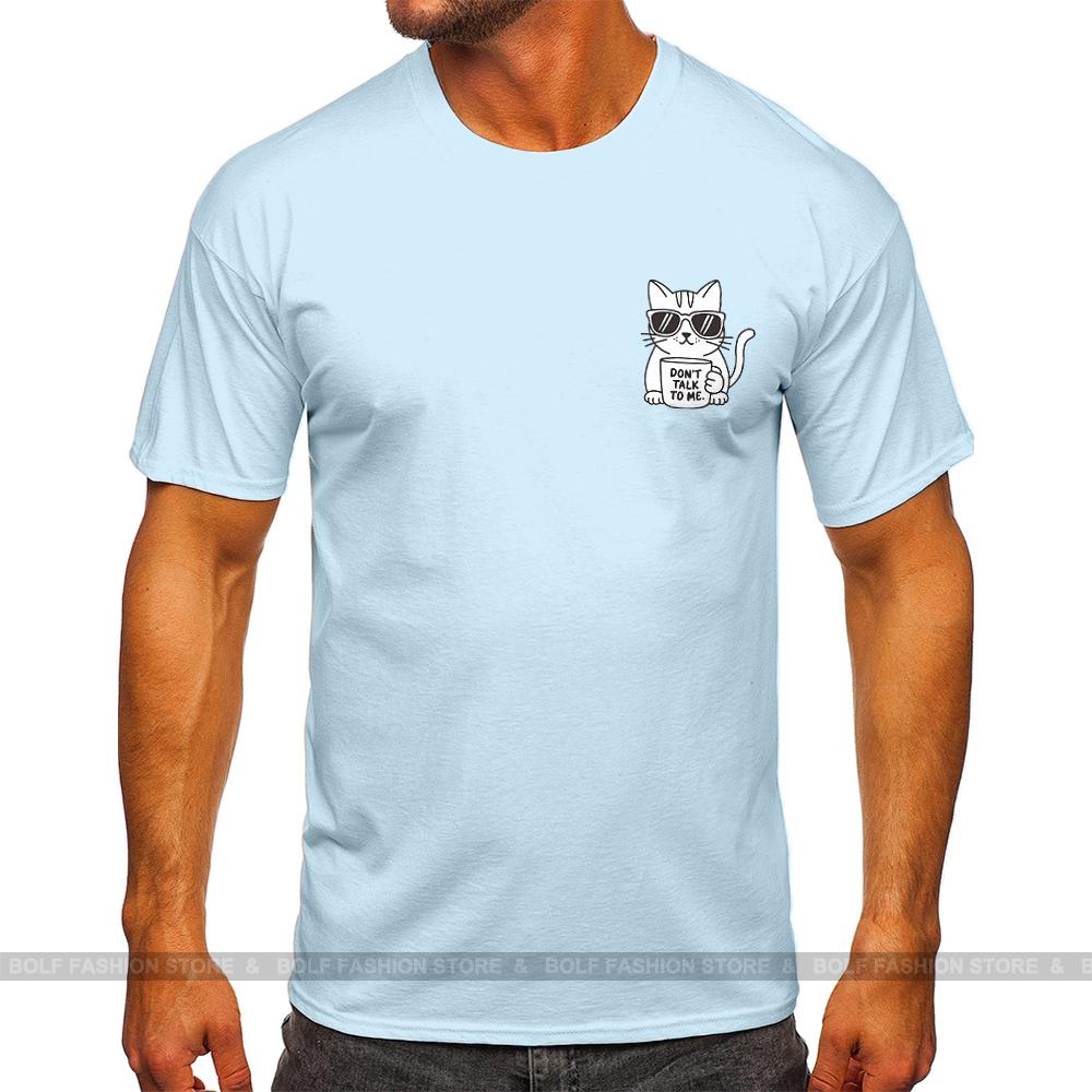 Cool Cat Logo T-Shirt 100% Cotton Minimalist Feline Symbol Tee for Men and Women Streetwear Essentials