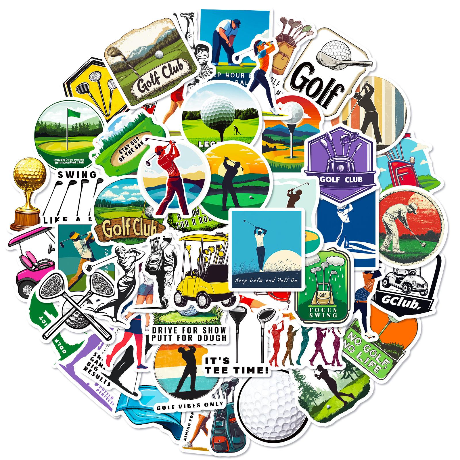 

50 New Golf Outdoor Sports Graffiti Stickers Suitcase Skateboard Waterproof Stickers