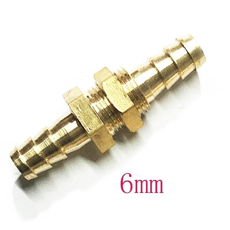 JoyTube Raccordi A Paratia Per Tubo 1/4 Di Pollice (6.35mm) In Plastica PP - Confezione Da 2 Per Acquario, Aria, Carburante
