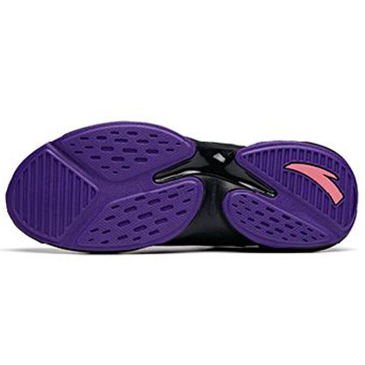 Anta Slip Resistant Abrasion Resistant Support Mid top Training Shoes Men's Black Purple 912017012-2