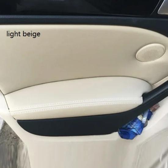 

For VW Golf 6 2010 2011 2012 2013 4pcs Car Door Armrest Panel Microfiber Leather Protection Cover Trim Armrest lightBeige