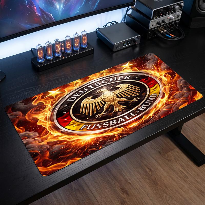 Germany Football Crest Mouse Pad, Extended Non Slip Rubber Desk Mat for Gaming Office Laptop Fan Gift