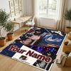 Personalized Crystal Velvet Carpet,Benson Boone Custom Printed Name, Plush Area Rug For Home Indoor Decor