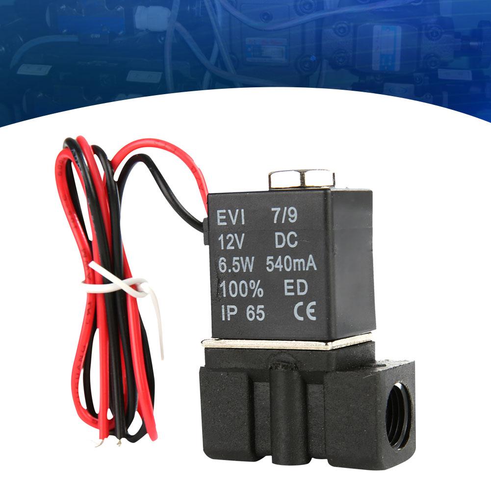 14" NPT 2 Way Plastic Electric Solenoid Valve NC Normally Closed DC12V