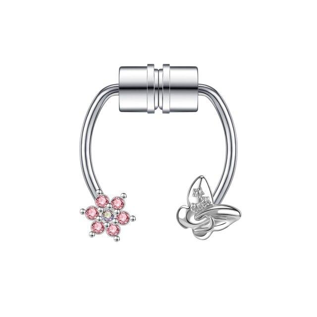 

Женское поддельное кольцо для пирсинга в носу, зажим для носа в виде пчелы, не пирсинг, зажим для носа, бабочка, магнитное кольцо из нержавеющей стали, кольцо с перегородкой, ювелирные изделия