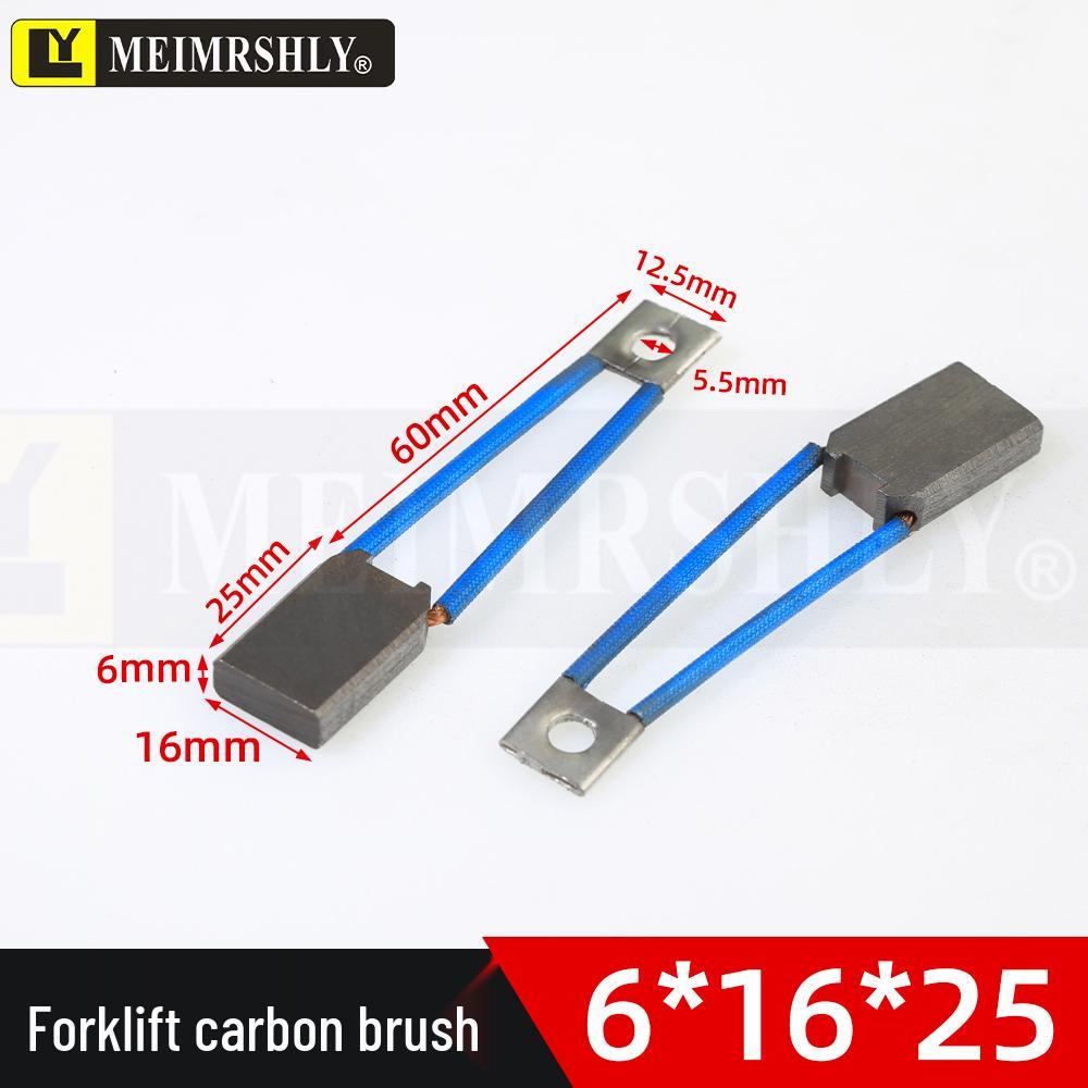Forklift DC Motor Carbon Brush for Steering Electric Vehicle - Sizes: 6X16, 8X20, 10X20, 12.5