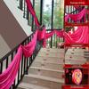 Chinese Wedding Double Happiness Stair Decor Set - Stickers, Flowers, Banners, Lanterns