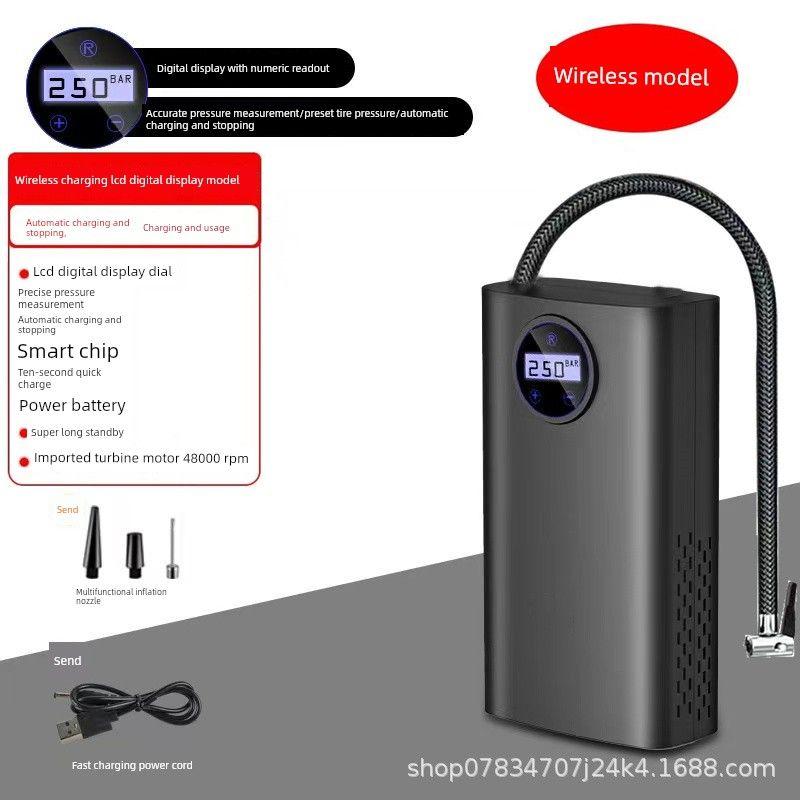 German Imported Wireless Car Air Pump Portable Electric Tire Inflator for Cars, Electric Vehicles, and Motorcycles