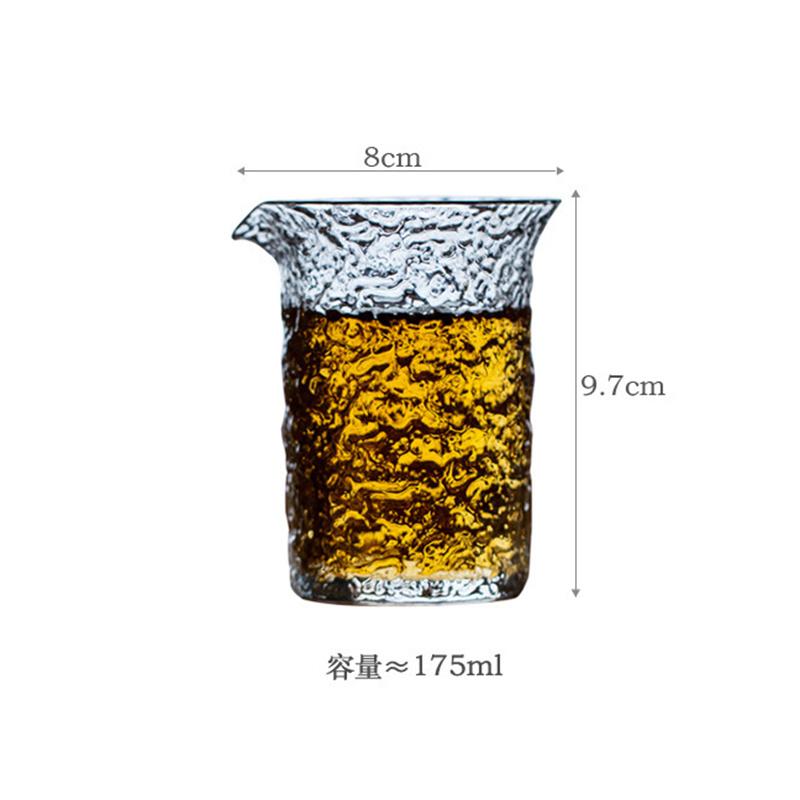 Japanese Style Propitious Cloud Texture Glass Fair Cup Heat Resistant Tea Pitcher Tea Divider Kung Fu Tea Set Teaware Accessorie