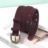 Trendy Pin Buckle Suede Leather Belt Luxury Design Versatile Women Waist Belt Wide Waistband Coat Skirt Decoration