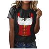 Women's Casual Pullover T Shirt Short Sleeve Round Neck Top Oktoberfest Print Tee Shirt for Festival and Everyday Wear