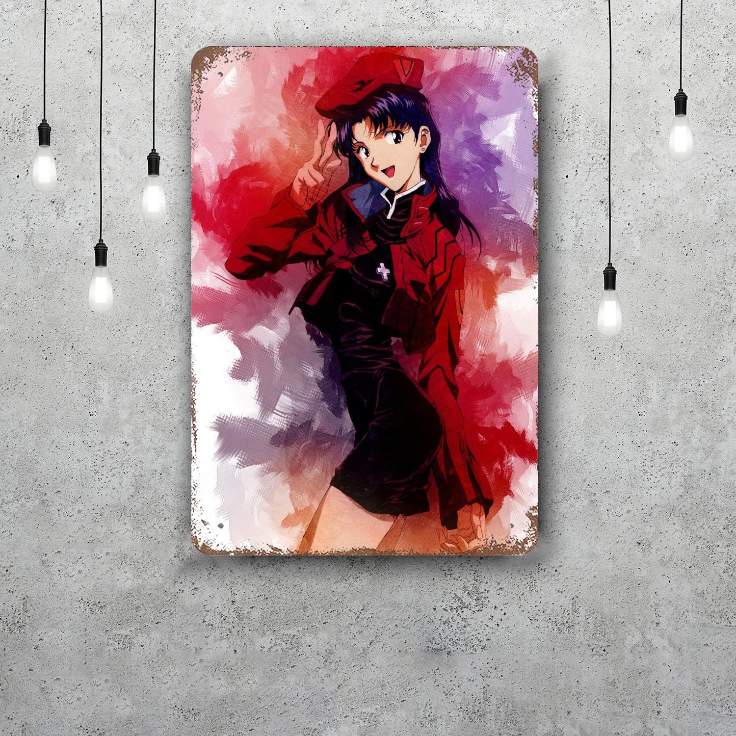 

misato katsuragi Funny Bar Metal Sign Retro Plaque Vintage Sign Alcohol Drinker Pub Club Man Cave Kitchen Wall Decoration 20x30cm（7.8x11.8inch）