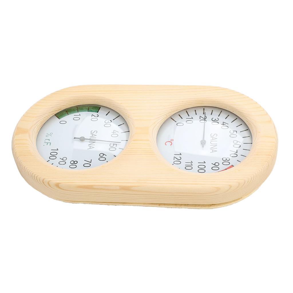 Saunaruimte Thermometer Hygrometer Hout 2 in 1 0?120 celsius 0?100 procent Wandgemonteerde Sauna Hygrothermograaf