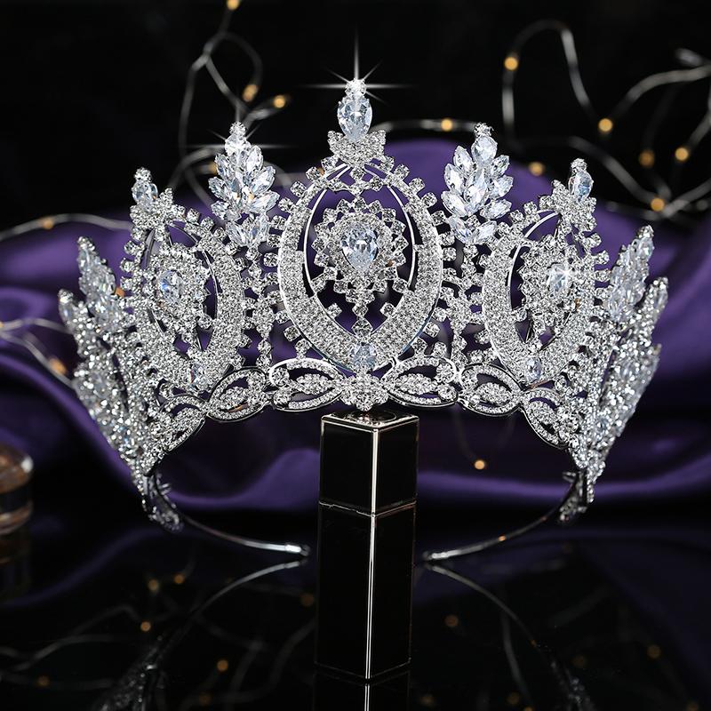 Tiaras And Crowns Classic Geometric Zircon Design Simple Elegant Women Wedding Hair Accessories Bc4573 Haar Sieraden