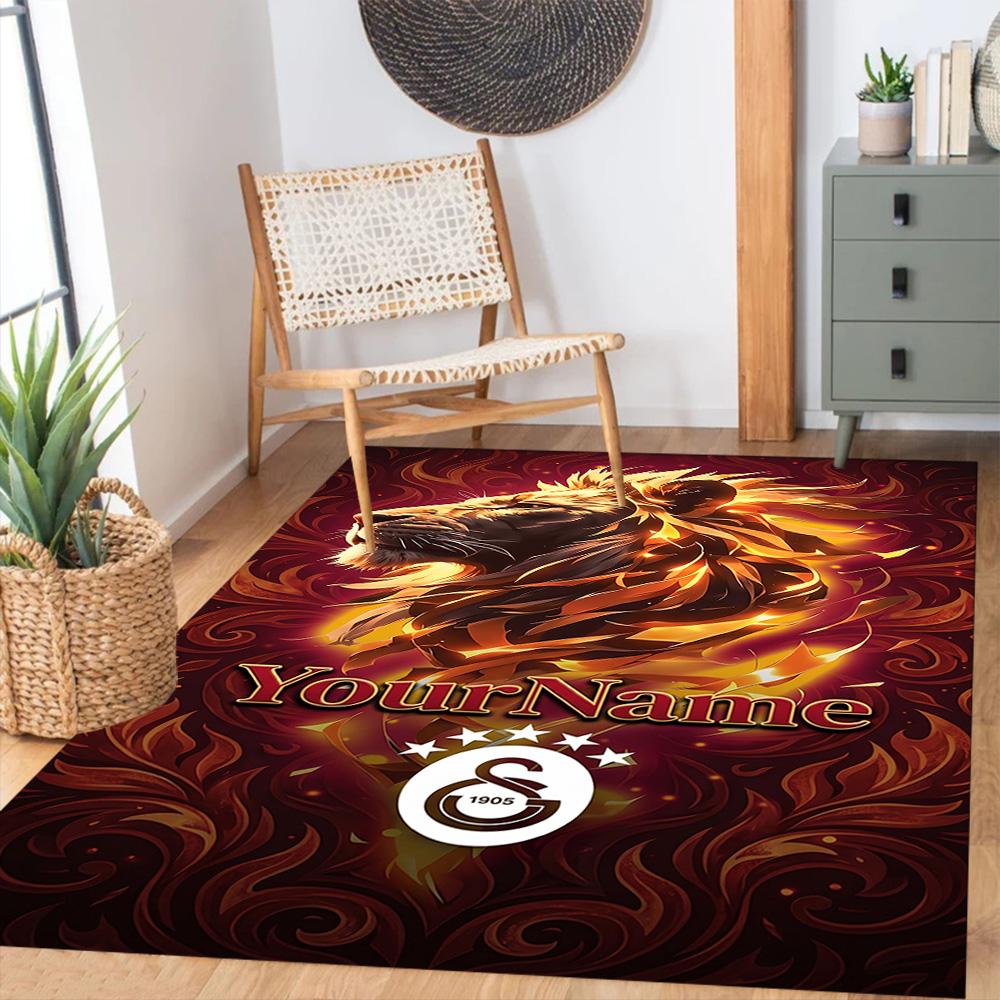 Galatasaray Customize Your Name Carpet Suitable For Balcony Foyer Outdoor Playrooms Antislip Carpet Anime Office Decor Wedding Party Gift