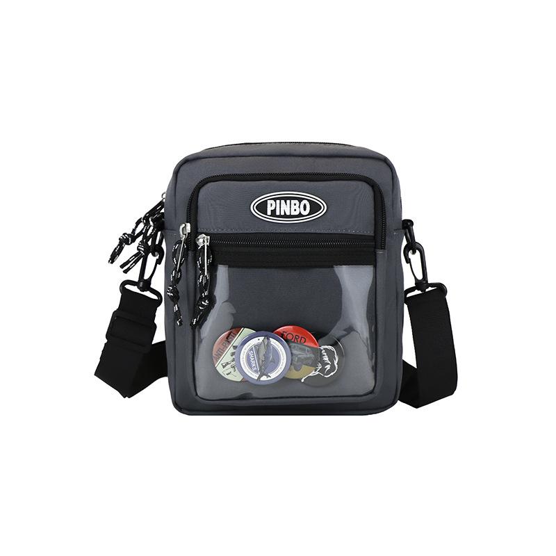 

Bags Women s trendy brand Mini casual Japanese shoulder bag Men s mobile phone bag Casual street sports messenger bag Small bag single package серый