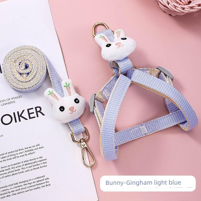 

Dog Hand Holding Rope Small Size Dogs Teddy Dog Leash Vest-Style Dog Leash Dog Chain Pomeranian Internet Celebrity Pet Supplies S (1.25 kg-3.50 kg Light blue 1.2 m