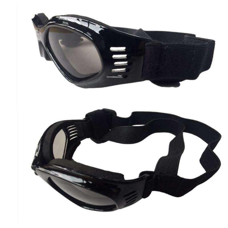 Foldable Dog Sunglasses for Outdoor Windproof Waterproof Pet Eye Glasses For Small Dogs With Adjustable Elastic Strap