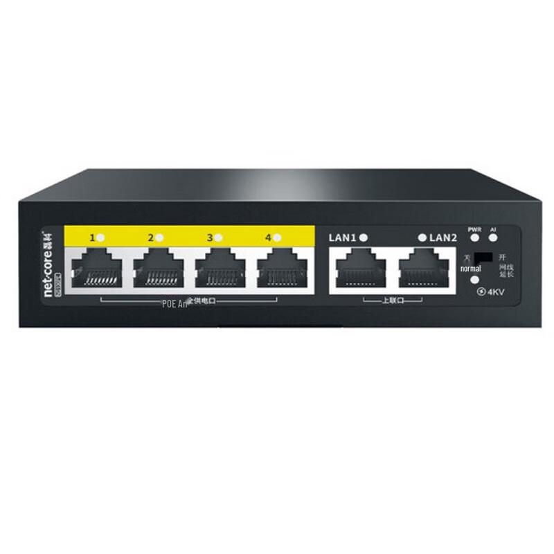 

Netcore NS106PE 6-Port Unmanaged 100Mbps PoE Switch