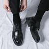 Men's Spring English Brogue Leather Shoes: Casual Business Formal Style, Suited for Matching with Suits