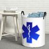 Laundry Collector EMS EMT Paramedic Star Of Life Foldable Laundry Basket Large Storage Baby Washing Basket Home Organizer