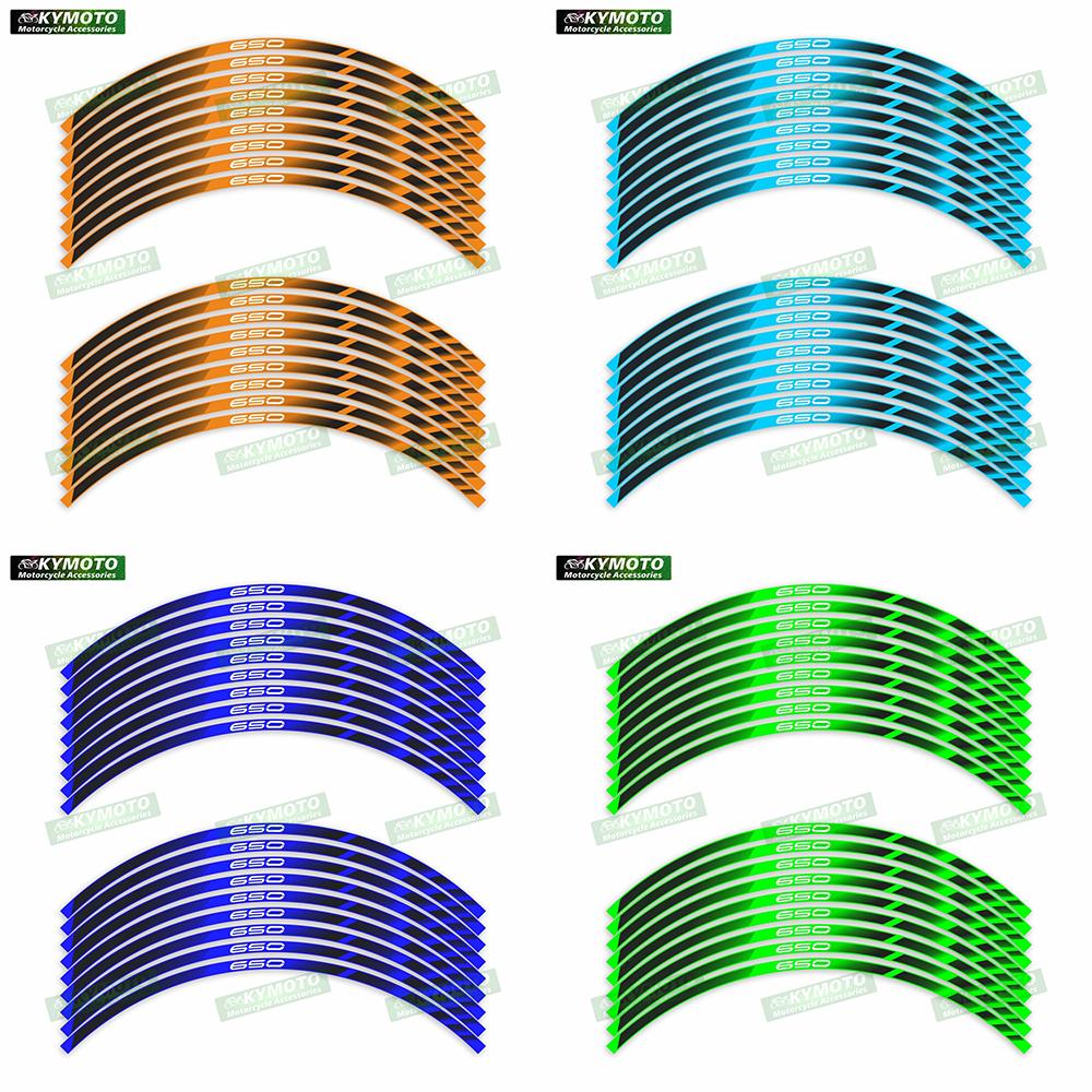 For Z650 Z 650 motorcycle accessories 17 inch front and rear wheel decals fairing hub reflective rim stripe sticker decoration