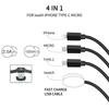 Cavo di Ricarica PD USB Type C 4 in 1 per IPhone/Android Orologio Veloce Caricatore Wireless Magnetico per Apple Watch IWatch 1-9 Ultra SE