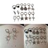 Geometric Star Earrings Alloy Pendant Gothic Retro For Women