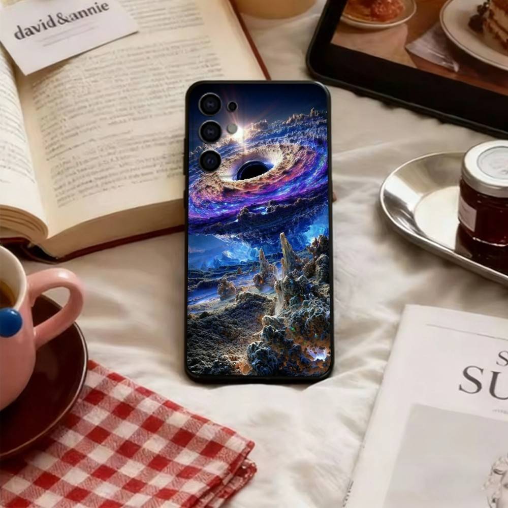 

Starry Sky Phone Case Black Silicone Soft For Samsung S25,S24,S21,S22,S23,S30,Ultra,S20,Plus,Fe,Lite Samsung S235G