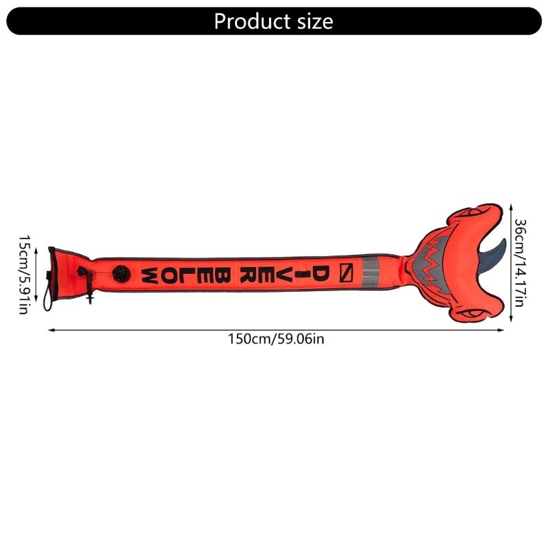 Gut sichtbare aufblasbare Tauchboje Schwimmer Signalröhre Scubas Tauchen Oberflächenmarkierungsboje für Scubas Tauchen Schnorcheln