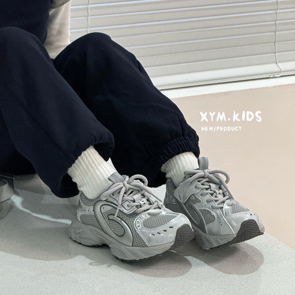 Trend Shaking Children's Dad Shoes 2025 Autumn New Classmates Boys Sports Shoes Mesh Breathable Girls Running Shoes