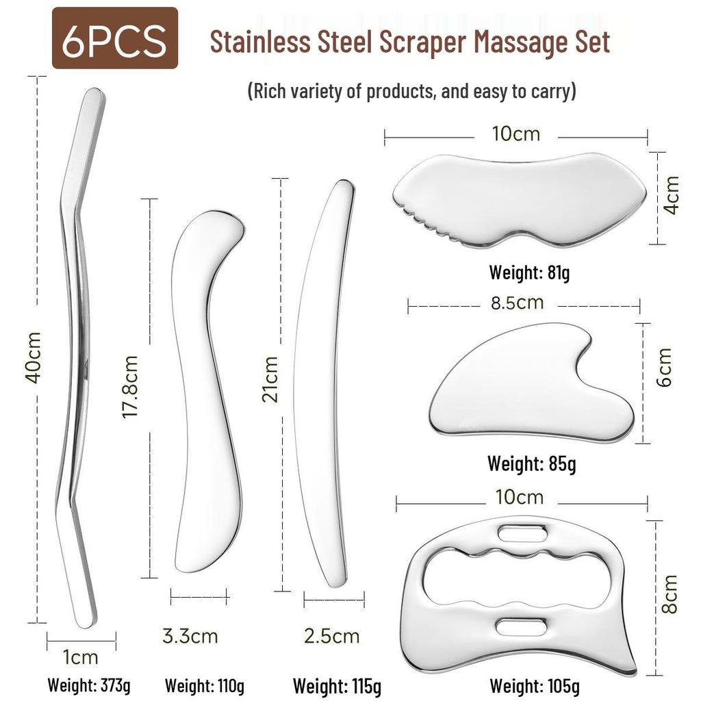 Stainless Steel Gua Sha Board for Full Body Muscle Relaxation and Circulation