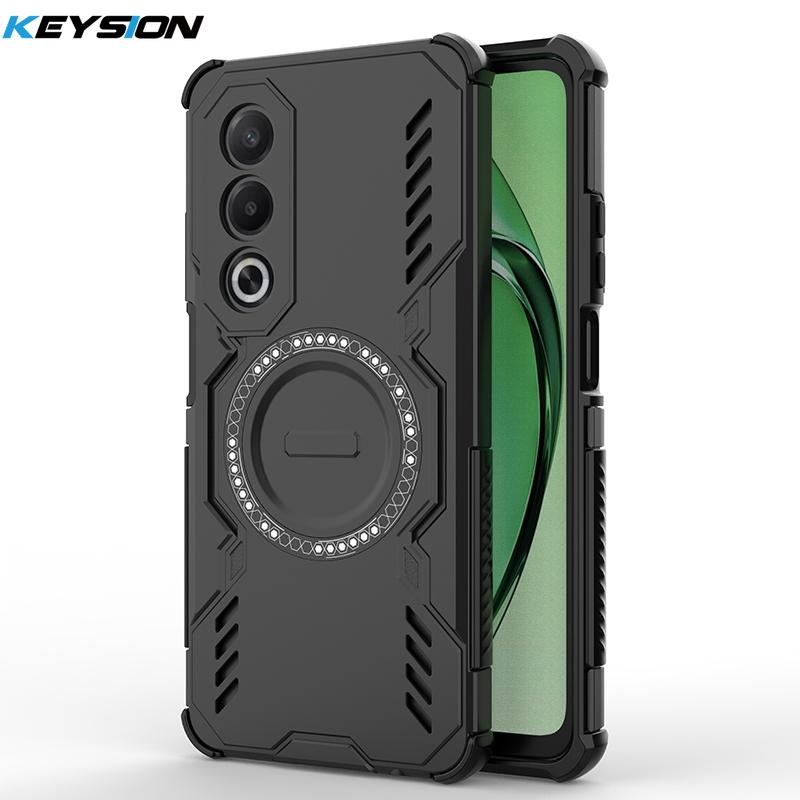 

KEYSION Hollow Heat Dissipation Case for OPPO A3 Pro 5G Silicone+PC Magnetic Cooling Shockproof Phone Cover for OPPO A3 Pro 5G for OPPO A3 Pro 5G чорний
