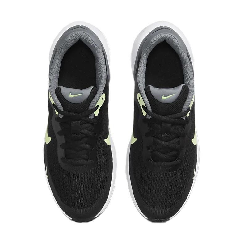 New Nike REVOLUTION 7 Anti Slip Wear Resistant Low Top Kids' Running Shoes Black Green Kids' FB7689-006