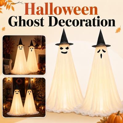 Set of 2 Retractable Light-Up Halloween Decorations for Outdoor Yard Front Porch