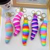 Plastic Colorful Sensory Slug Decompression Twist Flexible Fidget Toy  Children