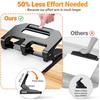 AFMAT HPX1 Heavy Duty 3 Hole Punch, 3 Hole Puncher for Binder, 40-Sheet Three Hole Punch w/ 10000+ Uses, Metal Hole Puncher 3 Ring, 50% Reduced