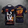 Sommer Mode Lässige Oberteile T-Shirts Martinator 89 Racing 3D Druck T-Shirt Totenkopf Grafik Herren Motorrad Sport Rundhals Kurzarm T-Shirt