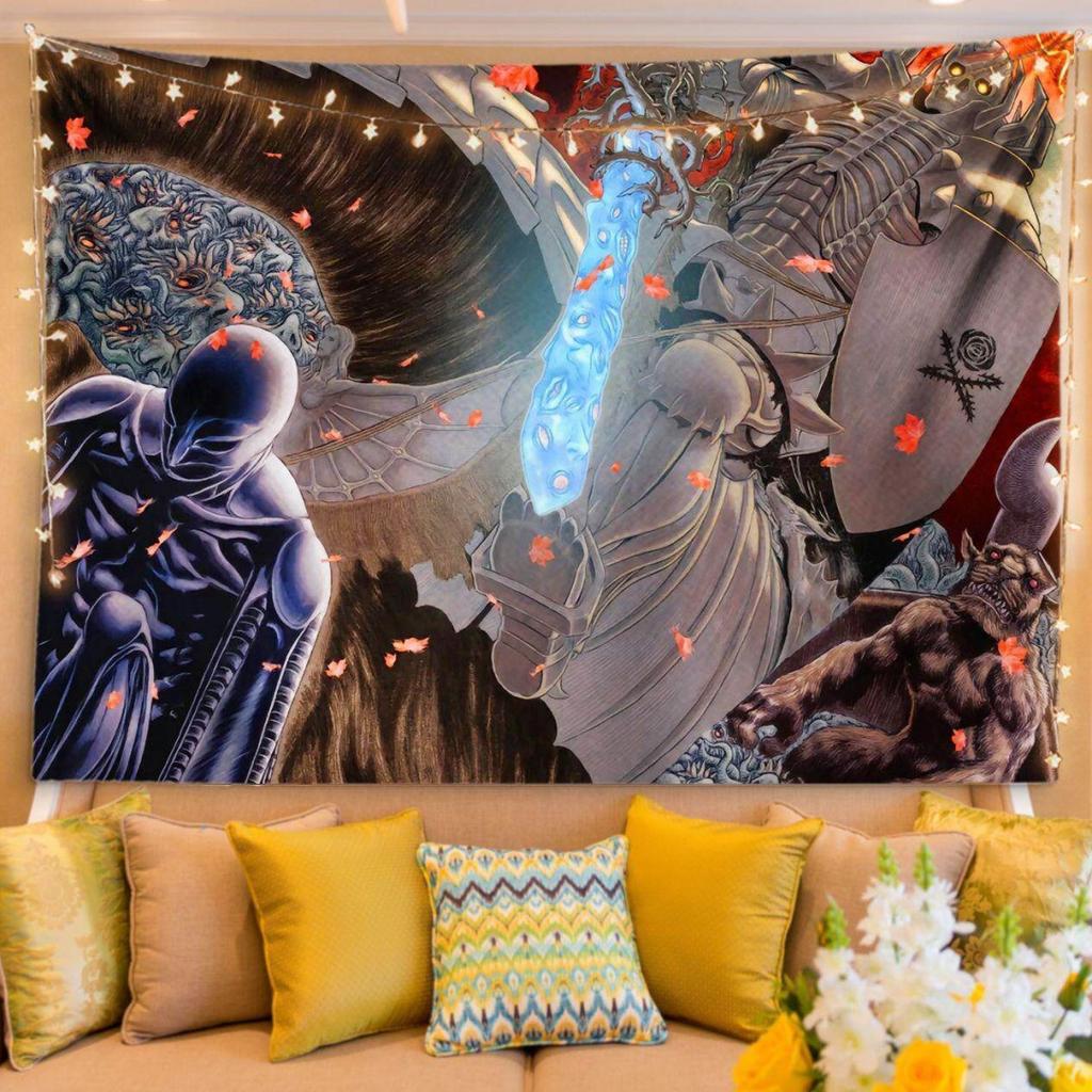 Anime Wallpaper Berserk Sleeve Art Wall Decoration for Bedroom Living Room Home Decor Guts Graphic Tapestry