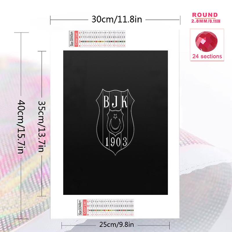Football Fan Jersey 100% Round Full Drill 5D DIY Diamond Painting Embroidery Cross Stitch Rhinestone Decor