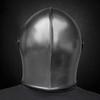 Barbuta Warrior Helmet  Black  Chrome Medieval Headpiece for , Cosplay And Costume Armor Looks