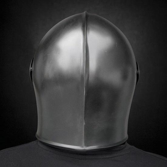 Barbuta Warrior Helmet  Black  Chrome Medieval Headpiece for , Cosplay And Costume Armor Looks