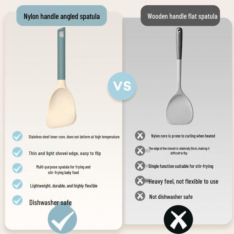 High-Temp Resistant Silicone Spatula for Non-Stick Cookware & Baby Food