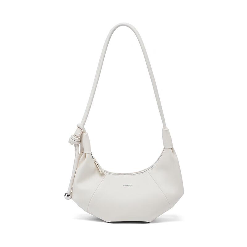 NEELEY Genuine Leather Croissant Crossbody Bag